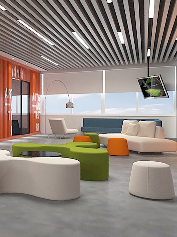 辦公室休閑區(qū)設計實景圖